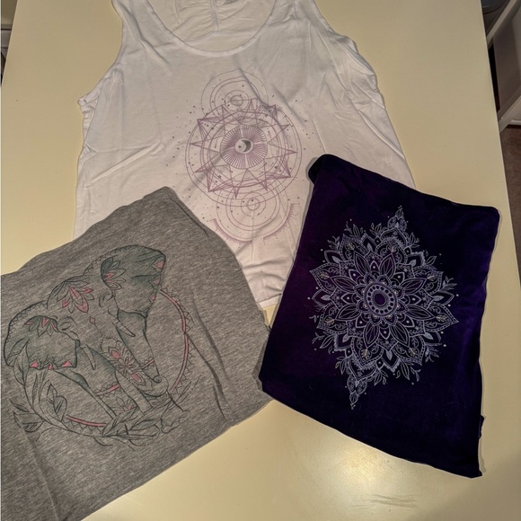 GAIAM Women's Tank Tops - White, Gray, Purple - Picture 1 of 10